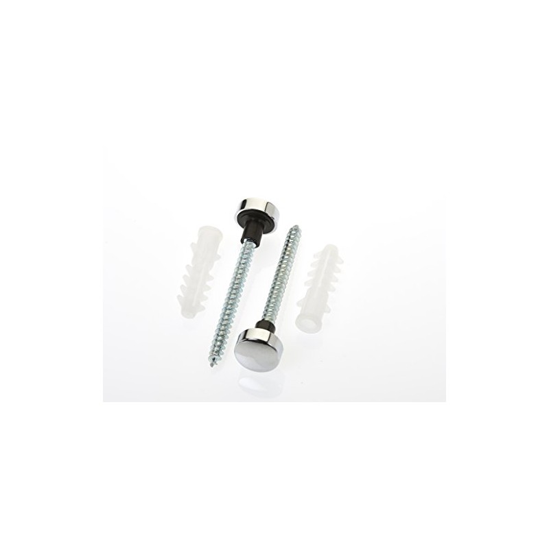 MaKe PRO033 Straight Toilet Pan Fixing Kit with Chrome Caps,
