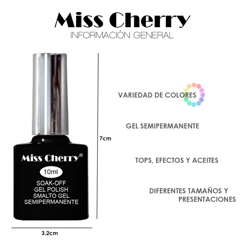 Miss Cherry Gel Esmalte Para Uñas Semipermanente Gama 30pzs