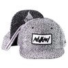 Nebelkind Snapback Cap With Lines, Black & White 6-Panel Cap,