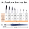 Falling in Art Professional Paint Brush Set, 8Pcs Round Pointed