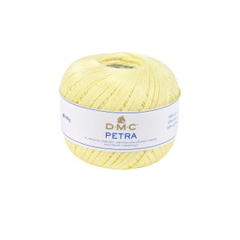 DMC Petra Yarn, 100% Cotton, Yellow (5727), Size 5
