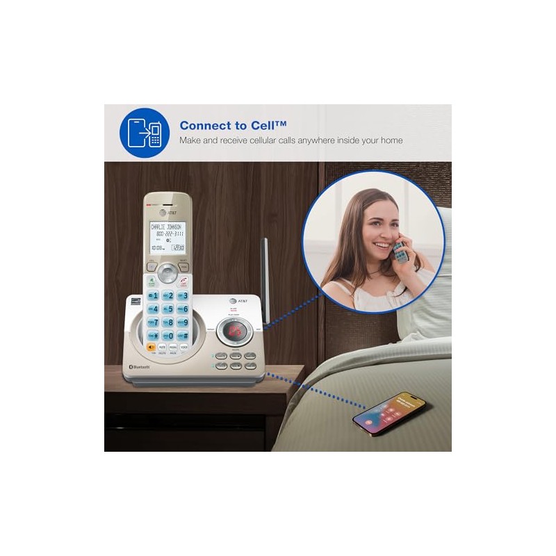 AT&T DL72219 DECT 6.0 - Teléfono inalámbrico de 2 Auriculares