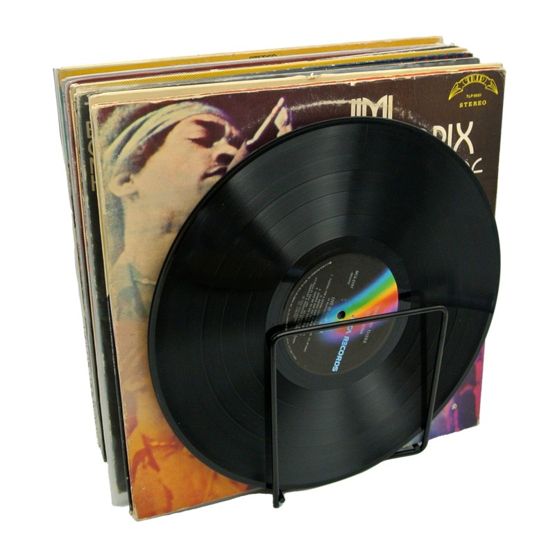 L-Premium Vinyl Record LP Storage Rack - Black