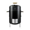 Joyagrill 17-1/2" 3-IN-1 BBQ Smoker Grill Built in Thermometer, Air