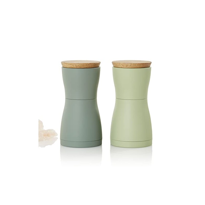 AdHoc Twin Pepper Mill & Salt Mill Set, Dark Green