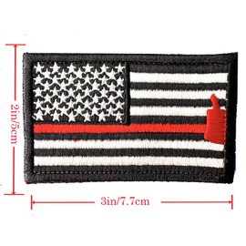 US Flag with Firefighter Axe Funny Tactical Morale Patch - Hook and Loop - Backing Military Army Embroidered Badge Cool Meme Design for Vest Backpack Bag Clothes Helmets Gym Gear