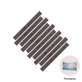 MIRACLE Super Ceraton Ceramic Fiber Stones Pack of 10-100L x 10W x 1T mm for Metals Wood Mold Grinding Removal Deburr Pneumatic Toos Ultrasonic Tools (#120 Dark Brown)