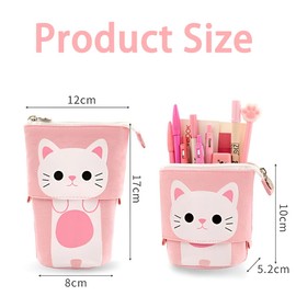 2pcs Telescopic Pencil Bag,Pencil Pouch Bag,Stationery Case Holder,Pen Storage Container,Standing Organizer,Stationery Case,for Kids,Students