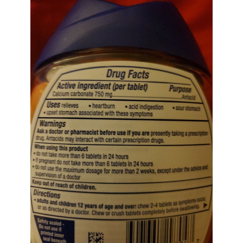 TUMS CHEWY BITES ORANGE & CREAM EXTRA STRENGTH CHEWABLE ANTACID
