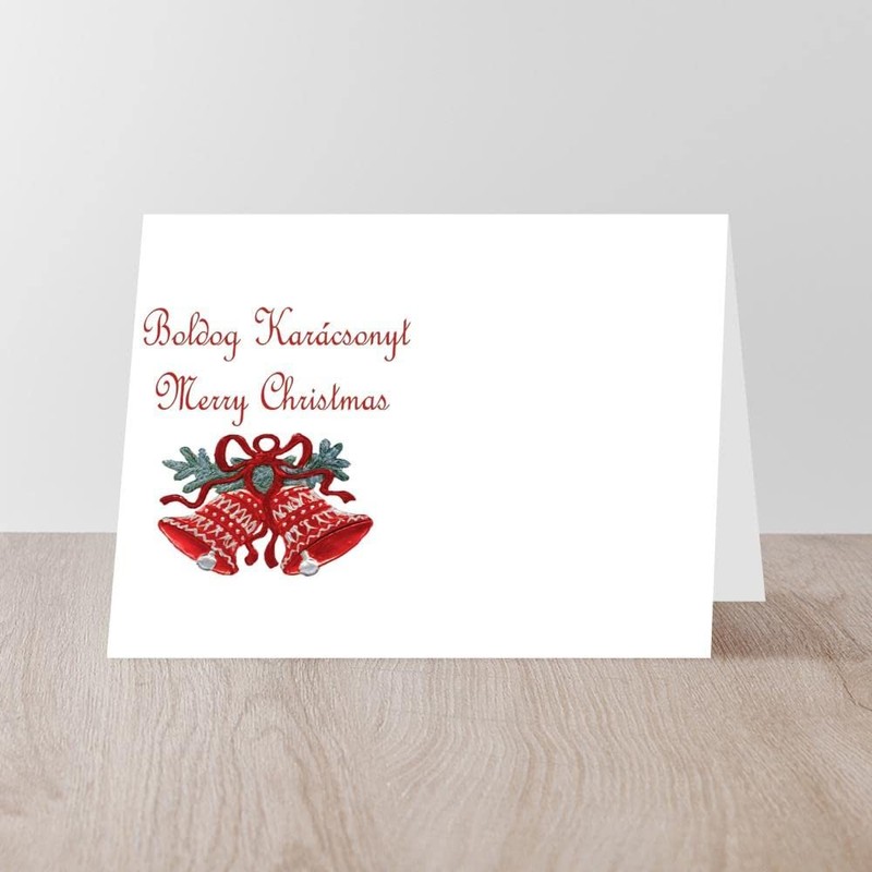 CafePress Hungarian Christmas Folded Greeting Card Glossy