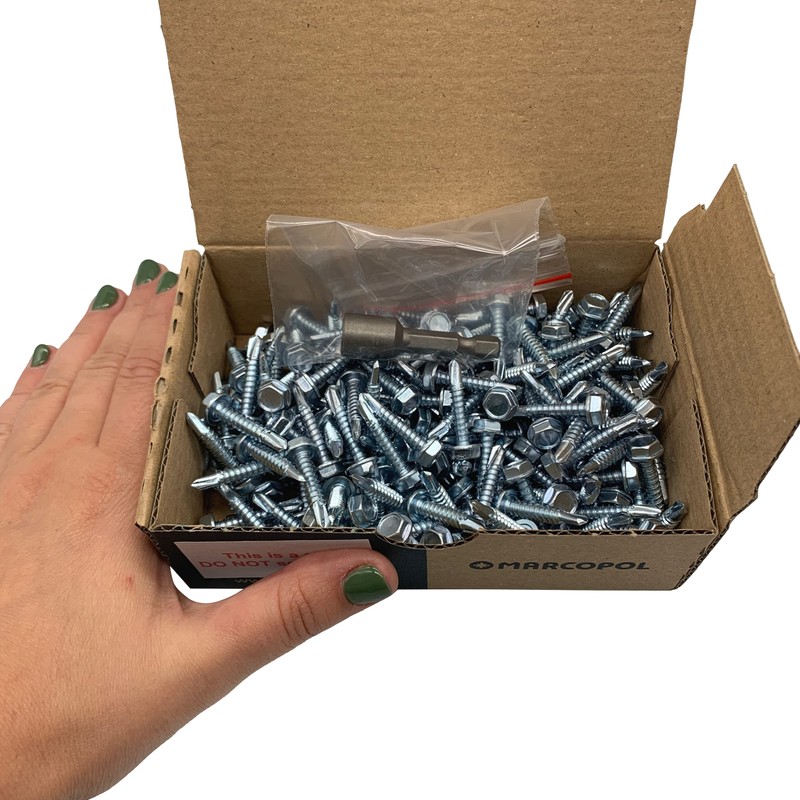(Pack of 200) DIN 7504 K Galvanised Steel 4.8 x