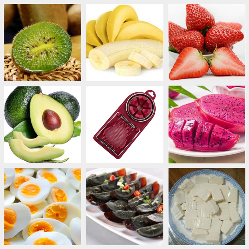 Egg Slicer with 2 Functions, Mushroom Slicer Cuts Clean and