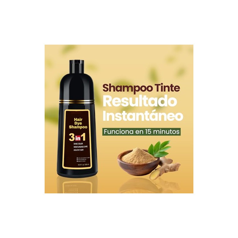 YAYAN HOUSE | Shampoo Tinte Cubre Canas Natural Jengibre, Retoca