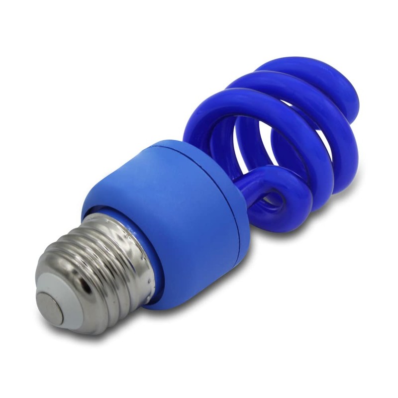 13 Watt Blue Spiral CFL Fluorescent Light Bulb by Lumenivo