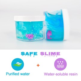 Axolotl Clear Slime, Non Sticky,Stress Relief,Scented and Stretchy Clay Sludge Toy,Birthday Gifts for Kids 4-12,DIY Slime Party Favor,Artwork Toys.(7oz 200ML)