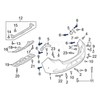 Rexka 15 Sets Fender Liner Bumper Cover Splash Shield Screw
