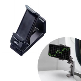 dawfall 1 PC Car Phone Holder with Hidden Clip, Foldable Waterproof Vehicle Phone Mount, 360 Degree Rotation, Universal Liftable Travel Essential Accessory for Airplane Truck SUV Car Home (Black)