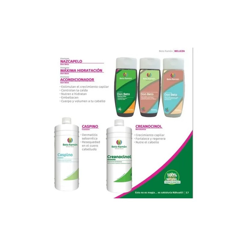 5 Shampoos Nazcapelo Herbolaria Beto Ramón Cabello Hermoso