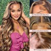 Smavida 13x4 Highlight Ombre Lace Frontal Wigs Human Hair 4/27