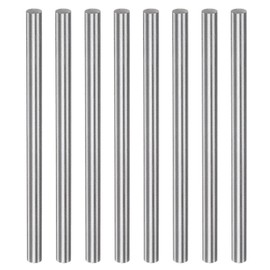 sourcing map 8pcs Round Rods 6mm x 100mm High Speed Steel (HSS) Lathe Bar Stock DIY Craft Tools for Turning Facing Drilling Threading