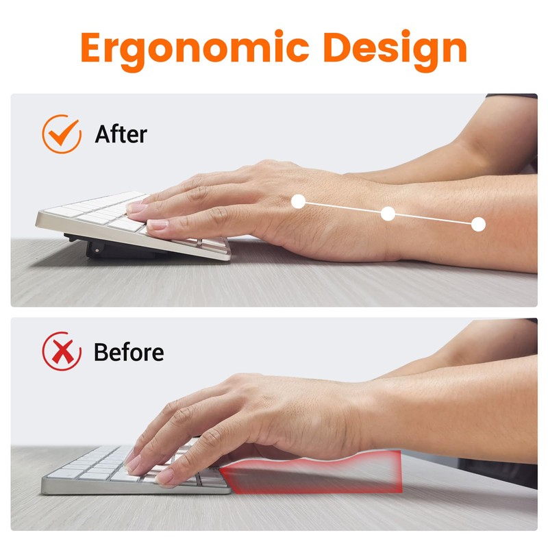 HONKID Adjustable Keyboard Riser, Computer Keyboard Stand for Desktop for