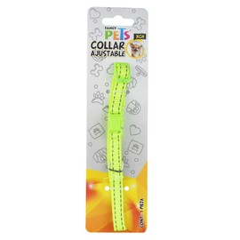 Fancy Pets Collar Extra Chico de Nylon con Bandas Reflejantes Ajustable para Perros Pequeños Seguridad y Paseo Diario