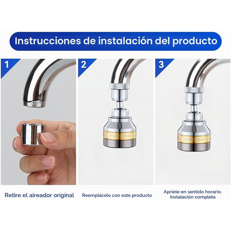 Accesorio de Rociador de Grifo, 360 Grados Grifo de Extensi?n