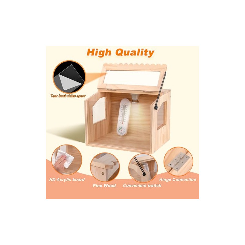 Chick Brooder Box,Brooder Box for Chicks,16" L x 12" W