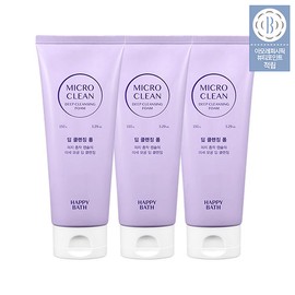 Happy Bath Micro Cleansing Foam 150g 3-Pack (Optional) Set - 02 Deep Cleansing Foam 150g 3 pcs / 해피바스 마이크로 클렌징폼 150g 3입(옵션) 모음 - 02 딥 클렌징 폼 150g 3개
