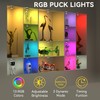 BESTDLCLITE LED Puck Lights with Remote, 13-Color Under Cabinet Lighting