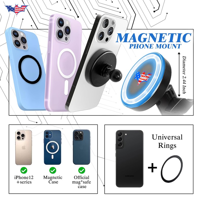 Batdiary for 2025 Toyota Tundra Magnetic Phone Mount Compatible with