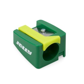 JOLLY Sharpy Sharpener for Supersoft 3 in 1 Colouring Pencils, Children's Sharpener in Green, Child Safe, Non-Slip Handle, Ideal for School, Nursery & Home