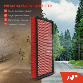 K&N KNA-2304 Filtro de Aire del Motor Larga Vida 18000 Millas Compatible con Subaru H4/H6 1.5/2.0/2.5/3.6L Forester/Legacy/Outback/Impreza/WRX 2003-2019, Negro/Rojo