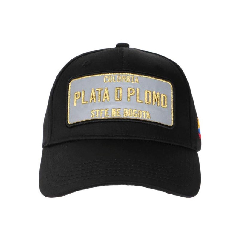 SKR Plata o Plomo Black Reflective Colombia Bogota Baseball Cap