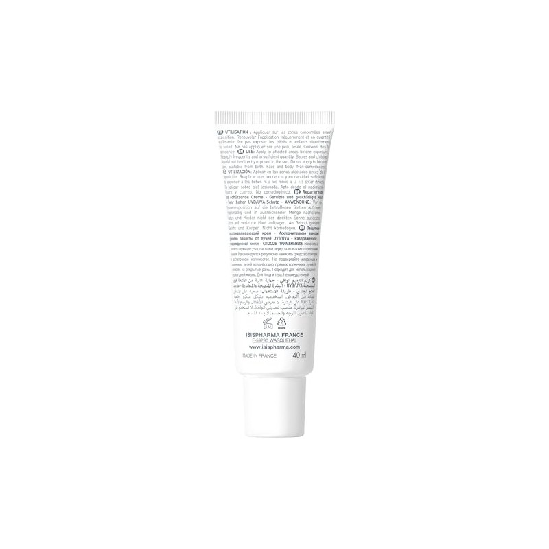 ISISPHARMA CICAPRO Crema SPF50+ 40 ml - Crema solar reparadora