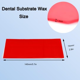 HARMONYDENT HARMONYDENT Dental Base Plate Wax 20pcs Red Denture Base Plate Casting Modling Wax SheetDIY Denture Kit