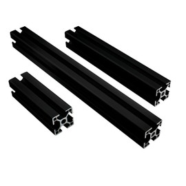 Aluminium Profile 30 x 30 mm Groove 8 Aluminium System Profile Type I Black 100 mm