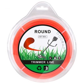 Savior Strimmer Line 3mm x 80m Round Nylon Strimmer Cord 3mm Grass Strimmer Wire String Trimmer Line for Park Garden Field Lawn 3mm (0.120") x 80m Round, Orange