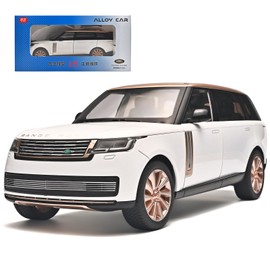 RZAPE Car Toys for Boys 1/18 Diecast Cars Compatible with Land Rover Range Rover Model Car Kits Collection,Metal Off-Road SUV Toy Car with Light and Sound,Cars for Kids Ages 3-5（White）
