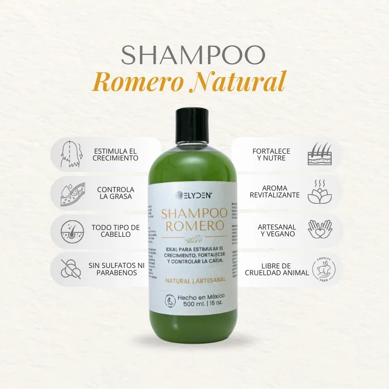 Kit Shampoo Romero Mascarilla Capilar Crecimiento Reparacion
