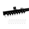 DOEIEZ Aluminum Ceiling Curtain Track Set with Hooks Ceiling Mount