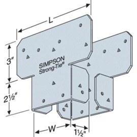 Simpson Strong-Tie AC4 Adjustable Post Cap Galvanized (Set of 2)
