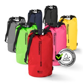 #DoYourOutdoor Where Tomorrow Dry Bag 2L Grey - Waterproof Backpack - Waterproof Bag & Pack Sack - Dry Bag Ideal for Boat, Kayak, Fishing and Camping, red, Vertical