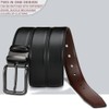 DOOPAI Mens Leather Belt, Reversible Belt Adjustable Suit Jeans Belt