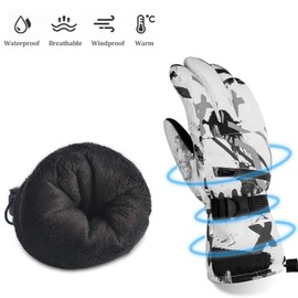 Ski Gloves for Men and Women - Touchscreen Sports Gloves, Winter Gloves, Warm Gloves for Skiing, Snowboarding, Cycling, Running, Climbing, Hiking and Other Outdoor Winter Sports