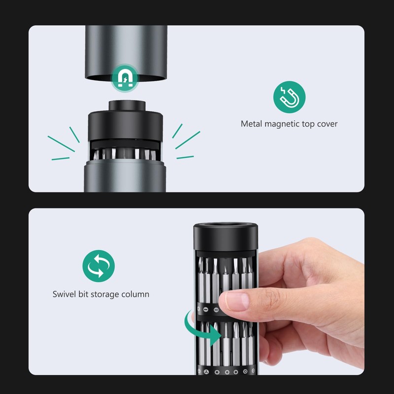 ORIA Mini Electric Screwdriver, 62 in 1 Precision Screwdriver Set