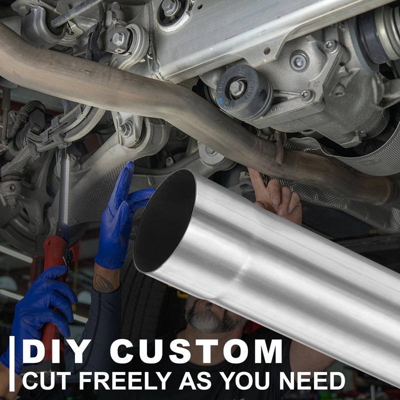 LCGP 2" Custom Mandrel Straight Exhaust Pipe, 40" Long, Made