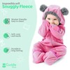 Fleece Baby Bunting Bodysuit – Infant One Piece Kids Hooded