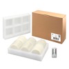 Stonebriar 6 Count Real Ivory Wax 3x4 Flameless LED Pillar