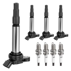 Ignition Coil Pack Spark Plugs Kit fit for 1.8 L4 Toyota Corolla Matrix Prius V, Lexus CT200h, Scion xD, 09-10 Pontiac Vibe, 2009 2010 2011 2012 2013 2014 2015, 1.8L, UF596 UF619, Set of 4